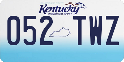 KY license plate 052TWZ