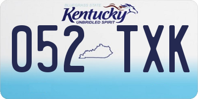 KY license plate 052TXK