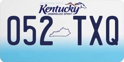 KY license plate 052TXQ
