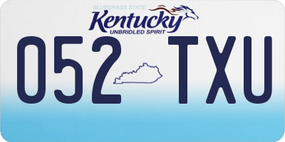 KY license plate 052TXU