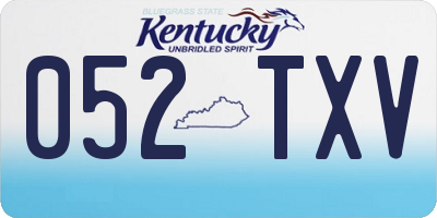 KY license plate 052TXV
