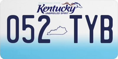 KY license plate 052TYB