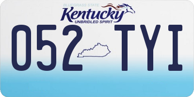 KY license plate 052TYI