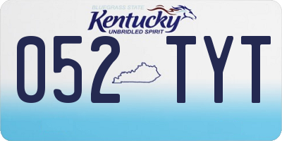 KY license plate 052TYT