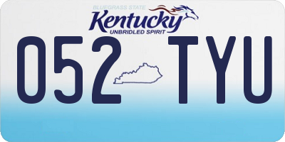 KY license plate 052TYU