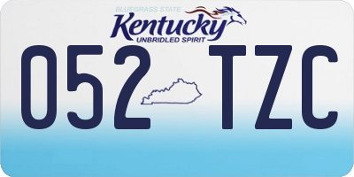 KY license plate 052TZC