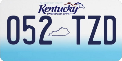 KY license plate 052TZD
