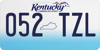 KY license plate 052TZL