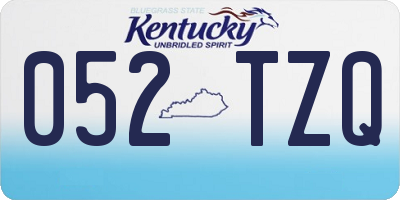 KY license plate 052TZQ