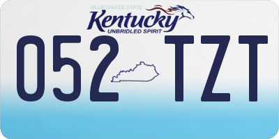 KY license plate 052TZT