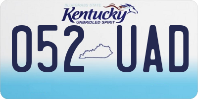 KY license plate 052UAD