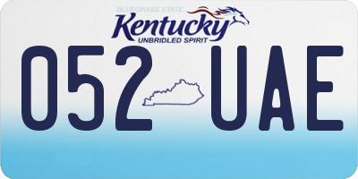 KY license plate 052UAE