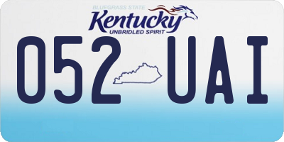 KY license plate 052UAI