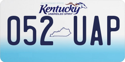 KY license plate 052UAP