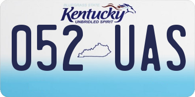 KY license plate 052UAS