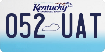 KY license plate 052UAT