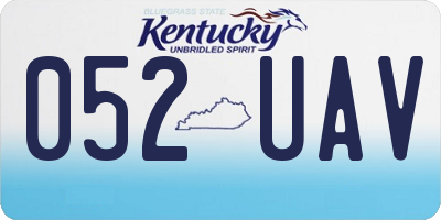 KY license plate 052UAV