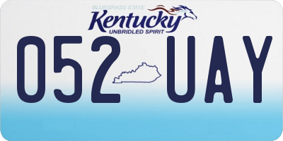 KY license plate 052UAY