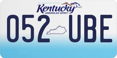 KY license plate 052UBE