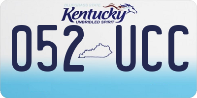 KY license plate 052UCC