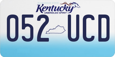 KY license plate 052UCD