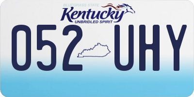 KY license plate 052UHY