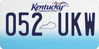 KY license plate 052UKW
