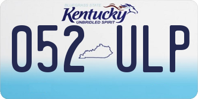 KY license plate 052ULP