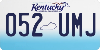 KY license plate 052UMJ