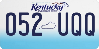 KY license plate 052UQQ