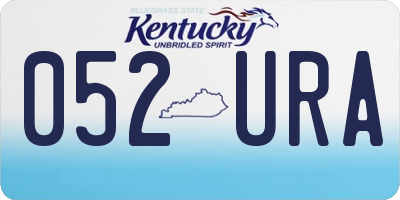 KY license plate 052URA