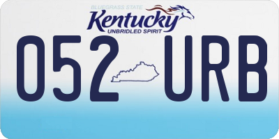 KY license plate 052URB