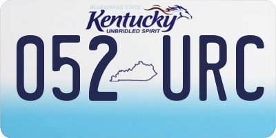 KY license plate 052URC