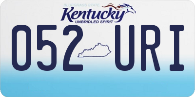 KY license plate 052URI