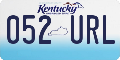 KY license plate 052URL