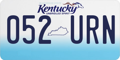 KY license plate 052URN