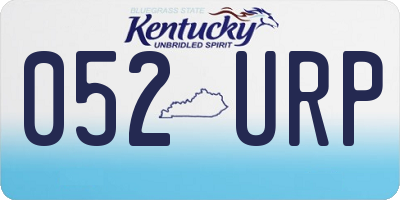 KY license plate 052URP