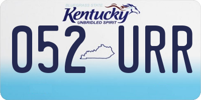 KY license plate 052URR