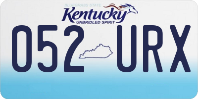 KY license plate 052URX