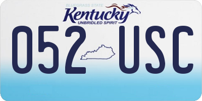 KY license plate 052USC