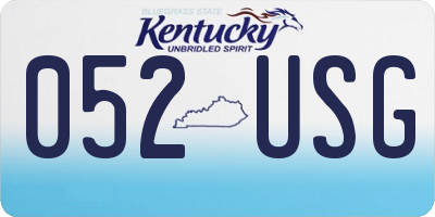 KY license plate 052USG