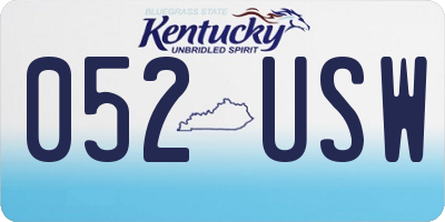 KY license plate 052USW