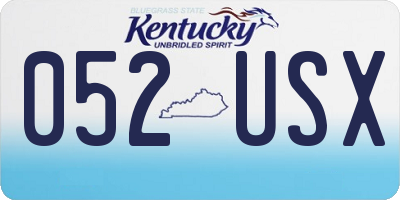 KY license plate 052USX