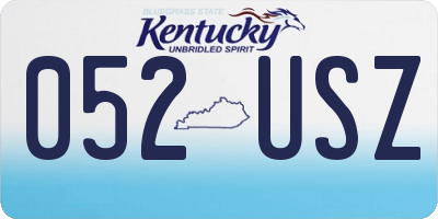 KY license plate 052USZ