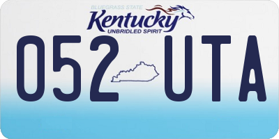 KY license plate 052UTA