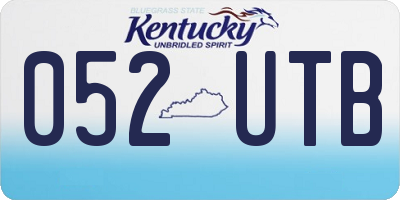 KY license plate 052UTB