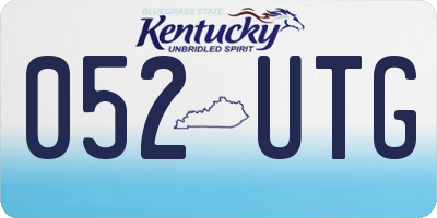 KY license plate 052UTG