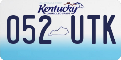 KY license plate 052UTK