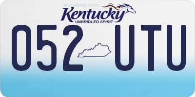 KY license plate 052UTU
