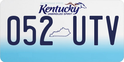 KY license plate 052UTV